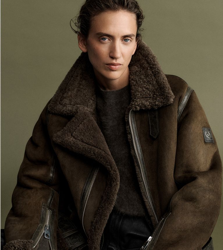 Erskine Biker Jacket in Black Olive.